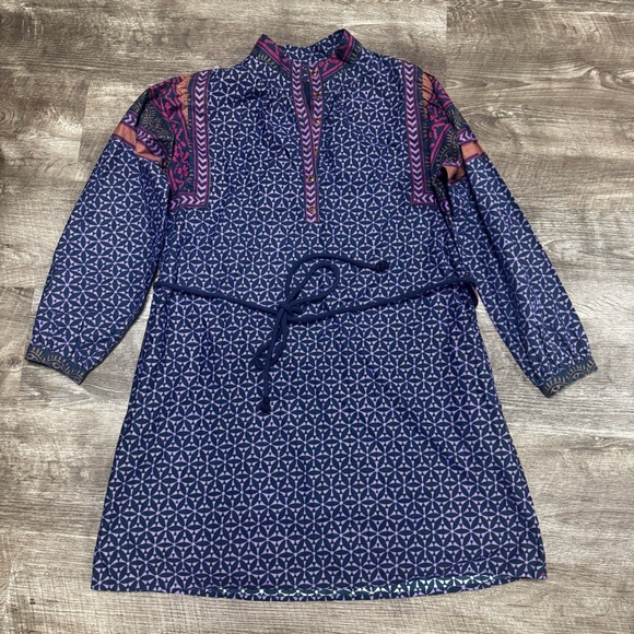 Xirena Yasmeen Geo-Print Blouson-Sleeve Mini Dress Size Small - Picture 2 of 9